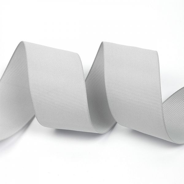 Лента репсовая (в рубчик) 38.0 мм / 22.8±1 метра, 007 св.серый, Magic4Hobby