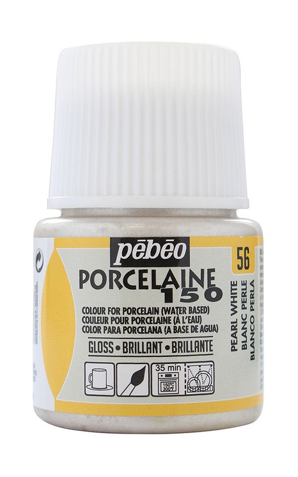 Краска по фарфору и керамике (под обжиг) металлик Porcelaine 150 45 мл, 024-056 жемчужный, Pebeo