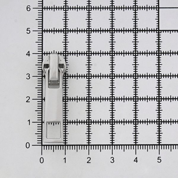 Слайдер (замок) для молнии спираль Т5 (5 мм), никель 32,5х8,5 мм, 20 шт, ГДЖ837