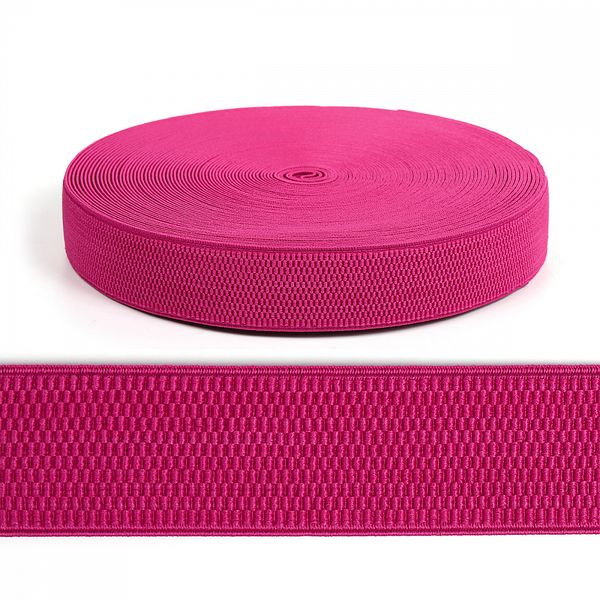 Резинка для подтяжек (помочная) 40.0 мм / 25 метров, ультра, RD.40145, 145 фуксия
