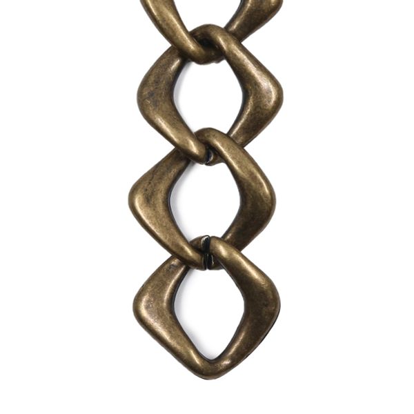 Цепь пластик 10 см, размер звена 34х34 мм, латунь
