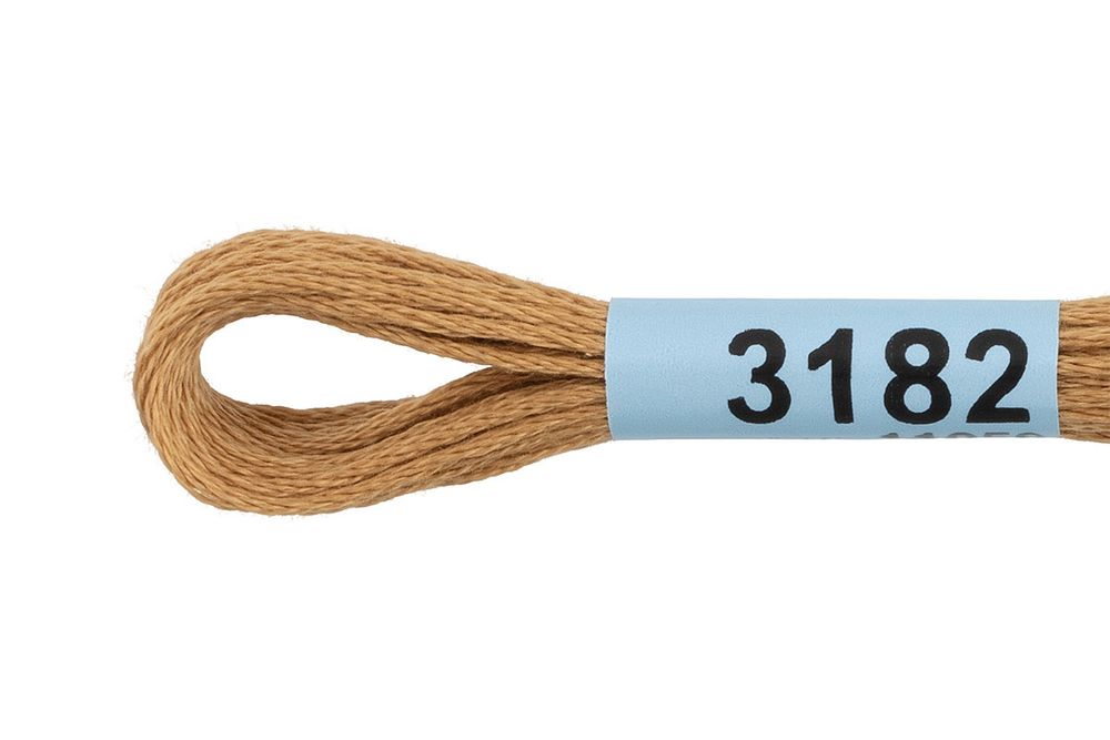 Мулине Gamma 100% хлопок, цв.3182 т.бежевый, 24 мотка по 8 метров