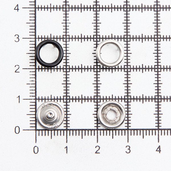 Кнопка рубашечная (джерси) открытая ⌀9.5 мм, ≈144 шт, МЕТАЛЛ, эмаль, 323 черный глянцевый, NEW STAR