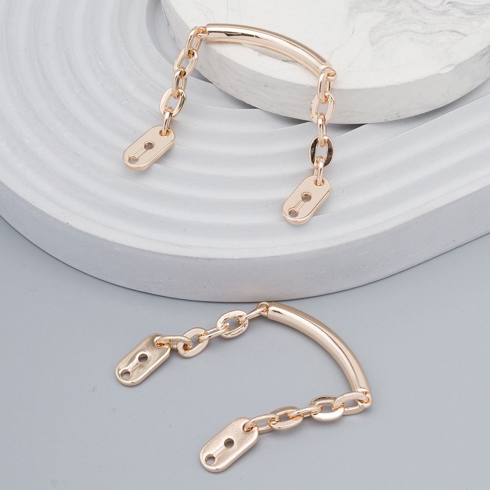 Цепочка-вешалка 105х7 мм, металл, Gold золото, 2 шт, MB196