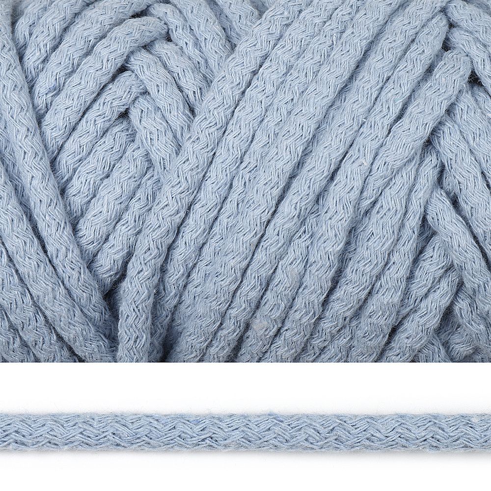 Шнур круглый х/б ⌀8.0 мм / 50 метров, с наполнителем, 2106 голубой Шнур круглый х/б ⌀8.0 мм / 50 метров, с наполнителем, 2106 голубой