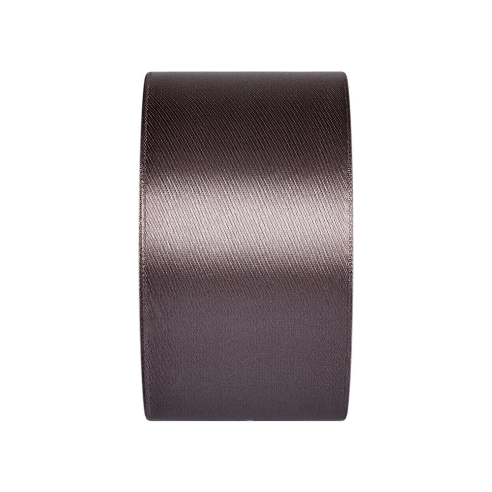 Лента атласная 1-сторонняя 50.0 мм / 33±2 метра, 018 т.серый, Gamma