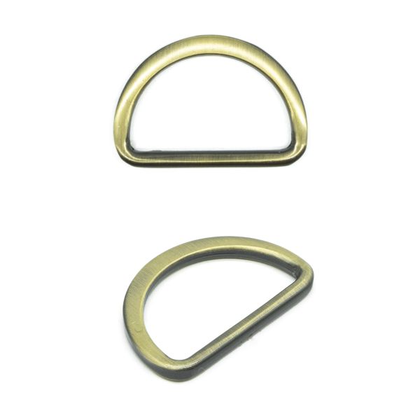 Полукольцо литое металл внутр. 30 мм (внешн. 36х25 мм), плоское, 10 шт, латунь ГР, 6888