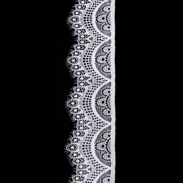 Кружево эластичное (стрейч) 60 мм / 3 метра, C501 белый