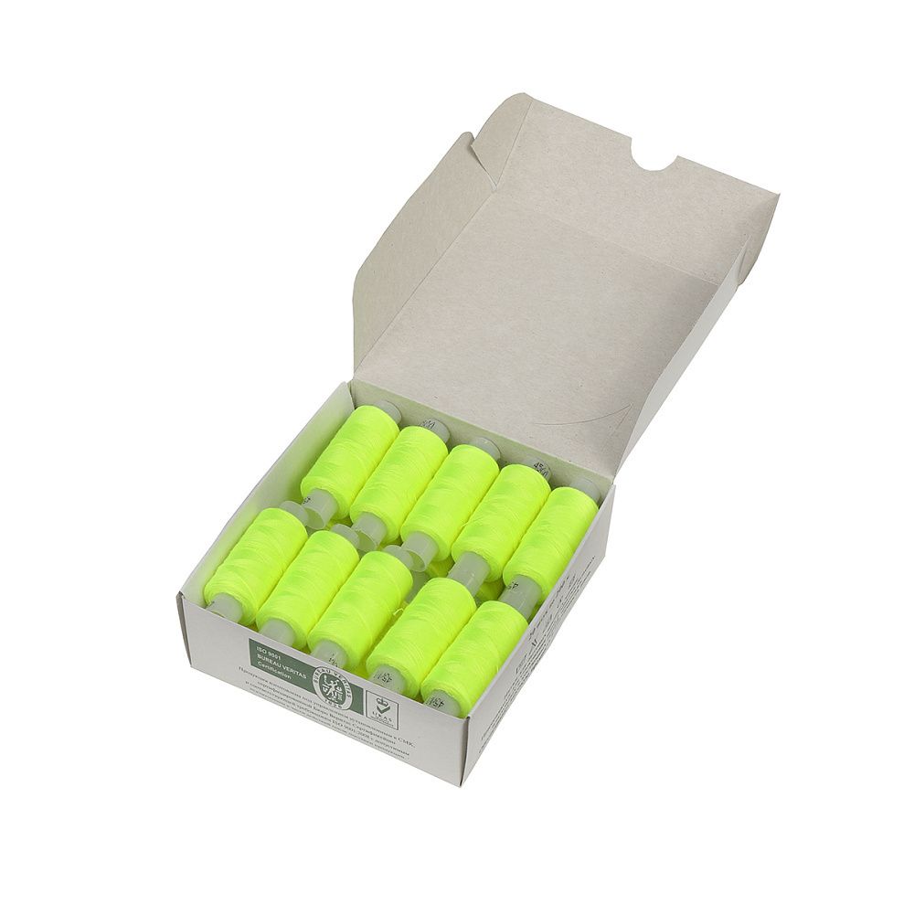 Нитки армированные ПНК им.Кирова 45ЛЛ, бытовые, 200 м / 20 кат., 3805 люминисцентно-зеленый