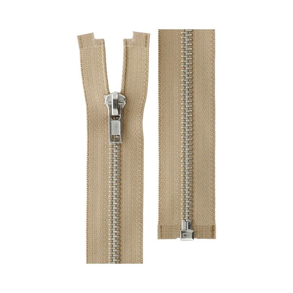 Молния металл Т5 (5 мм) 1 зам., разъем., 80 см, никель, 298 св.бежевый, ZIP 5N Gamma, 10 шт