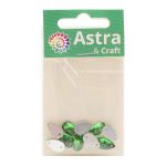 Хрустальные стразы пришивные формы капля, зеленый 7х12 мм 10 шт/упак., ХК008НН712