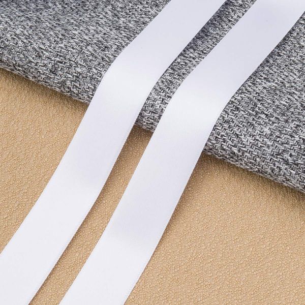 Лента для печати 20.0 мм / 200 метров, сатиновая, односторонняя (с тканым краем), белый, 7200-1060