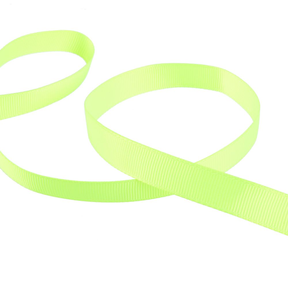 Лента репсовая нарезка 12.0 мм / 10 шт по 5.4 метра, 013 лайм, Gamma GR-12