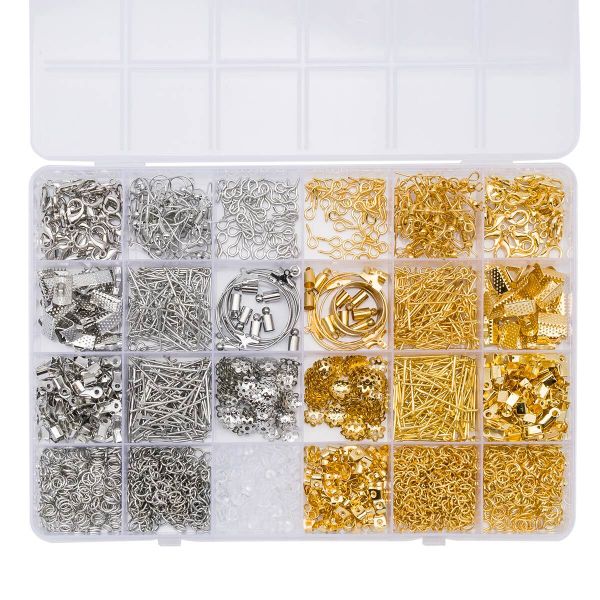 Набор фурнитуры для создания бижутерии, серебро/золото, Astra&Craft