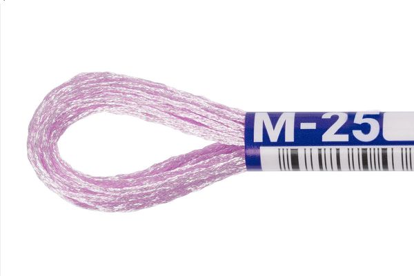 Мулине Gamma металлик, цв.М-25 лиловый, 12 мотков по 8 метров