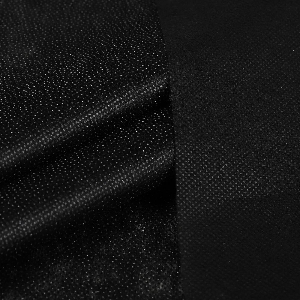 Флизелин клеевой точечный 35 г/м², цв.черный, шир.90см, 100м