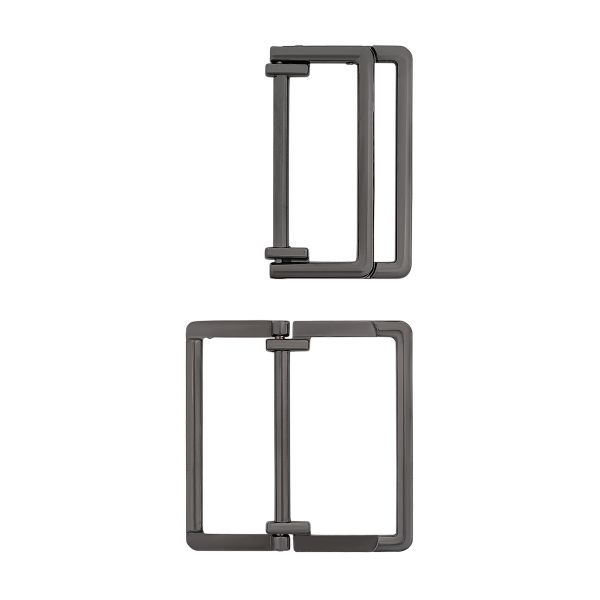 Пряжка прямоугольная 30 мм, металл (Pewter олово (черный никель)), МТ_1872, 6 шт