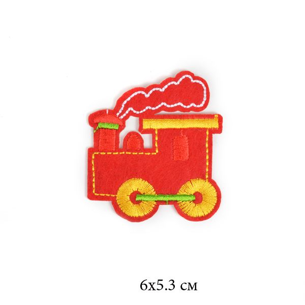 Термоаппликация 2135.1 Паровозик красный 6х5см 10 шт