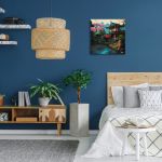 Алмазная (кристальная) мозаика Фрея ALPD-226, на подрамнике Японский домик, 40х40 см