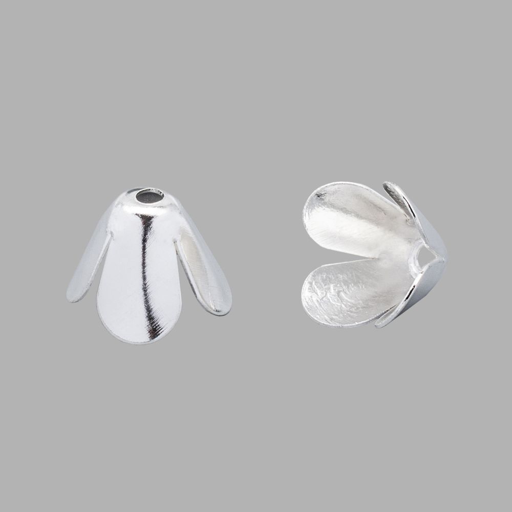 Шапочка для бусин, 10мм 30 шт/упак, Astra&Craft (Серебро), 4AR200