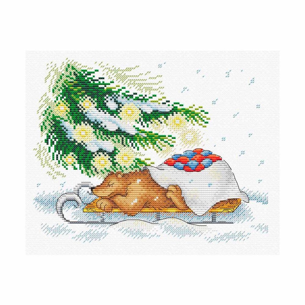 Набор для вышивания нитками МП Студия, Под сенью праздника 18х22см