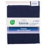 Льняная ткань 175±5 г/м², 150х140 см, №086 чернильный, Gamma 3070N