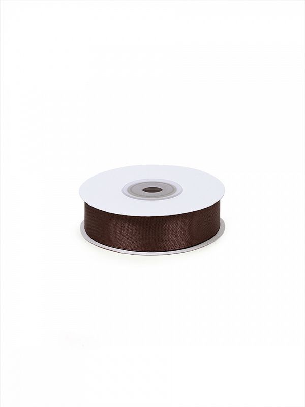 Лента атласная 1-сторонняя 20.0 мм / 22.5±1 метра, 3139 т.коричневый, Magic4Hobby