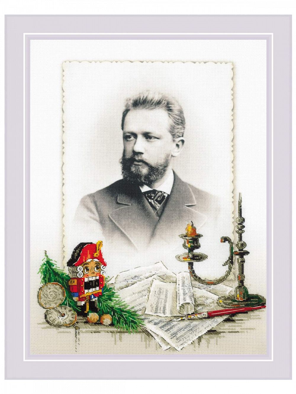 Набор для вышивания нитками Риолис, РТ Чайковский 30х40 см