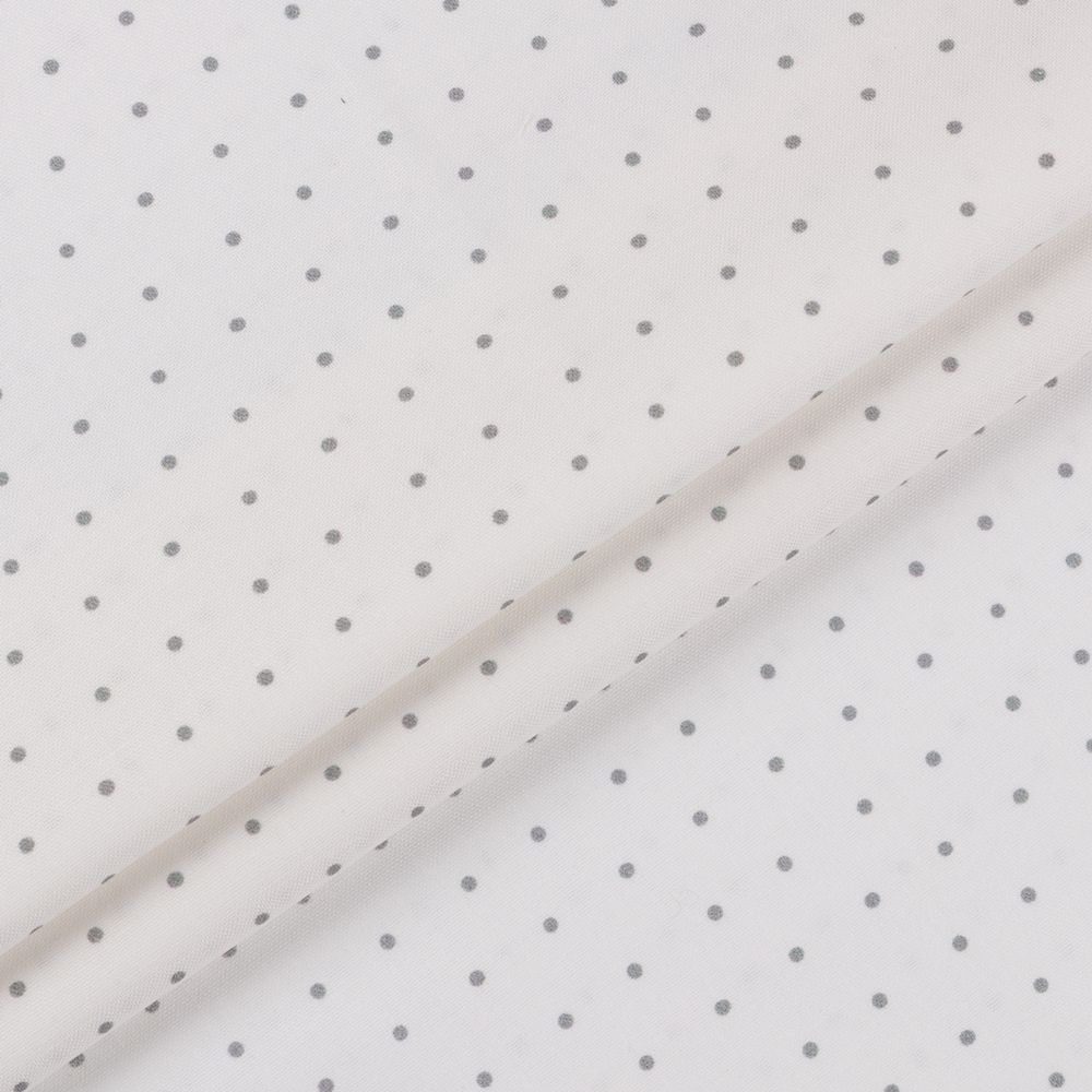 Ткань для пэчворка Peppy Бабушкин сундучок, отрез 50х55 см, 140 г/м², БС-53 горох белый, Peppy