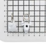 Зажим для штор 36 мм, пластик, белый, 60 шт