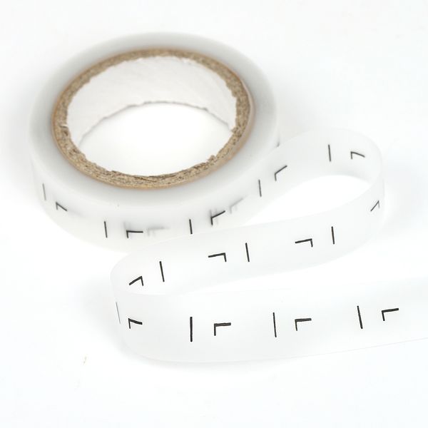 Этикетка-размерник силикон, размер L, прозрачный, 15х20 мм, 300 шт