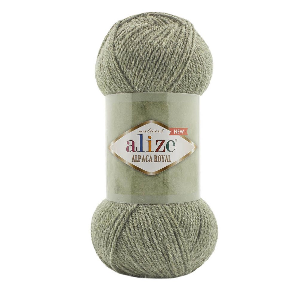 Пряжа Alize (Ализе) Alpaca Royal New / уп.5 мот. по 100 г, 250м, (285 зеленый миндаль)