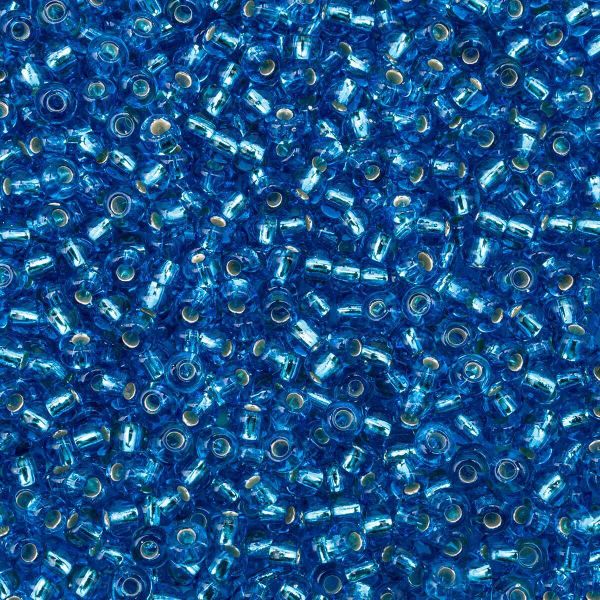 Бисер Preciosa прозрачный с серебр.центром 10/0, круг.отв, 50 г, (67150)