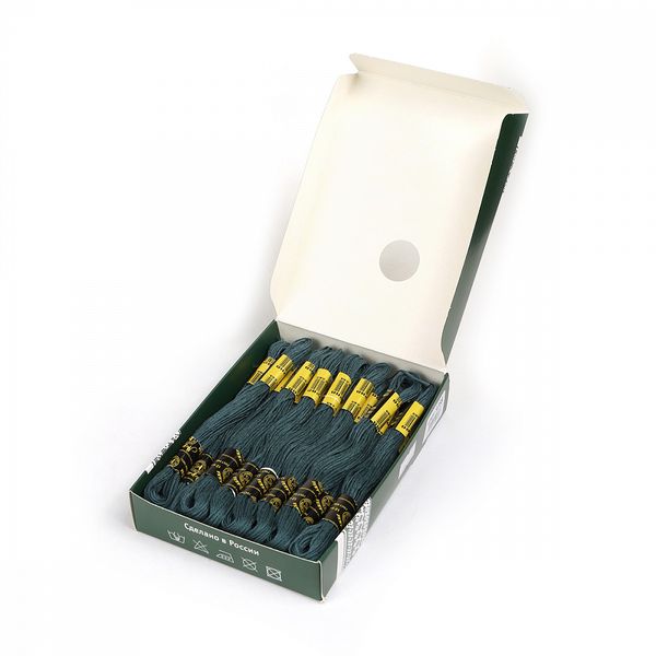 Мулине ПНК им.Кирова цв.9288 т.зеленый, 24 мотка по 8 метров