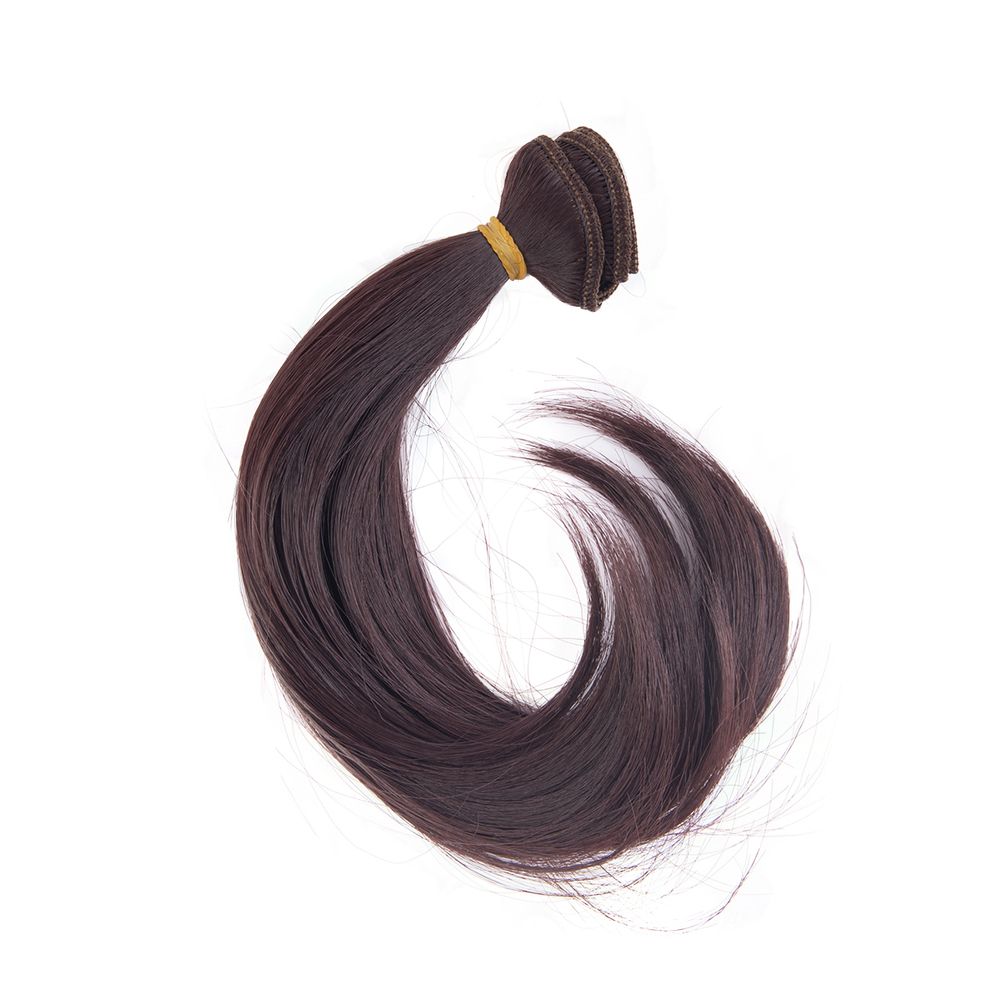 Трессы для кукол 15 см, 100 см, 22 г, 14 т.каштановый, HobbyBe HAR-15