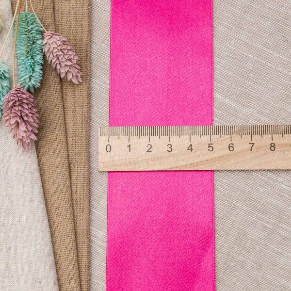 Лента атласная 1-сторонняя 50.0 мм / 22.86±1 метров, 015 фуксия, Globus