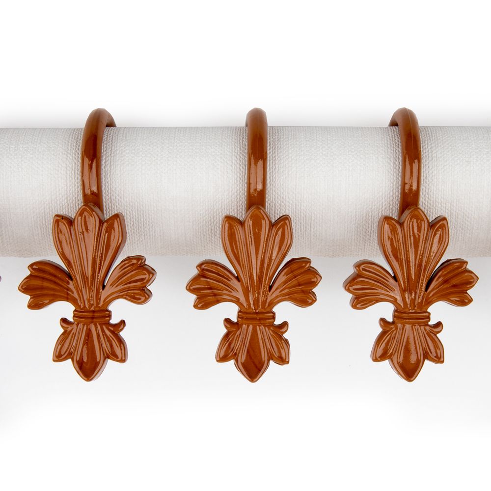 Крючки шторные для карниза навесные ⌀6 мм, 10 шт, 04 под дерево, Sofi H10