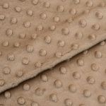 Плюш (ткань) Sovushka Minky dot 280 г/м², 45х50 см, ворс 2,5мм, бежевый, 615622-1