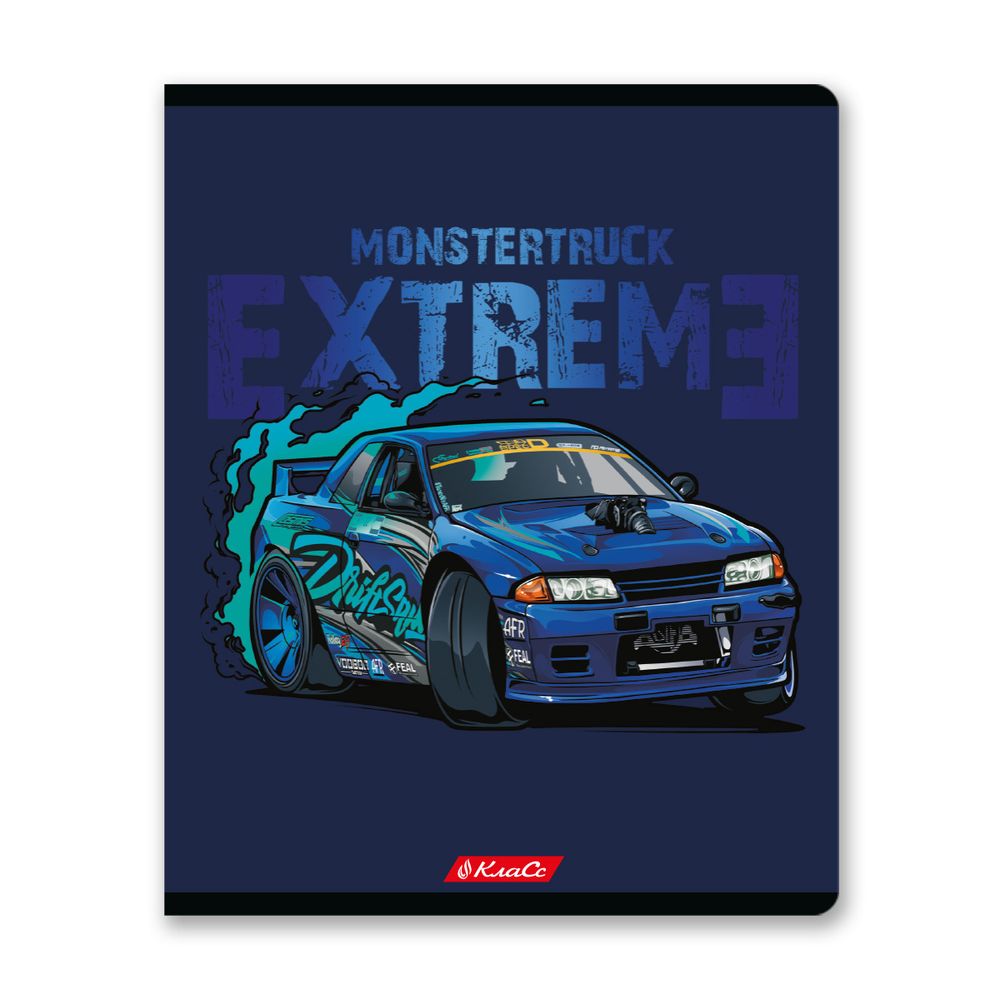 Тетрадь ученическая общая, твин лак, A5+ 48 л. на скобе, белизна 100%, 10 шт, клетка, 000323 Спорткар, Светоч 48ТСК5_8_3_1