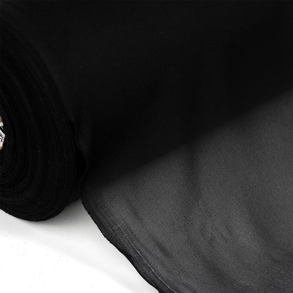 Дублерин эластичный 18 г/м², черный, шир.150см, 100м