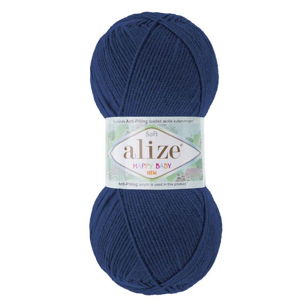 Пряжа Alize (Ализе) Happy Baby New / уп.5 мот. по 100 г, 320м, 58 темно-синий