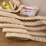 Набор вязаного кружева Kruzhevo №3 цв.молочный (6 дизайнов по 2м)