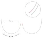 Косточки для бюстгальтера (каркасы) металл 165х304 мм, 50 шт