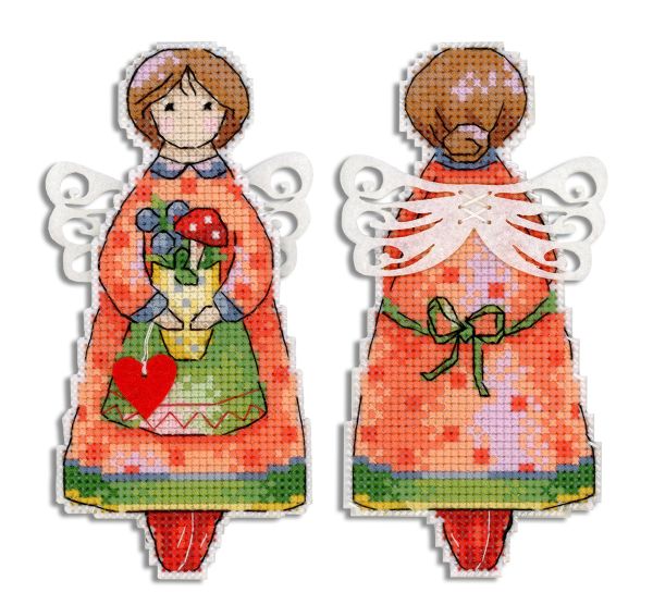 Набор для вышивания нитками МП Студия (Жар-птица), Ангел осени, 13х6 см