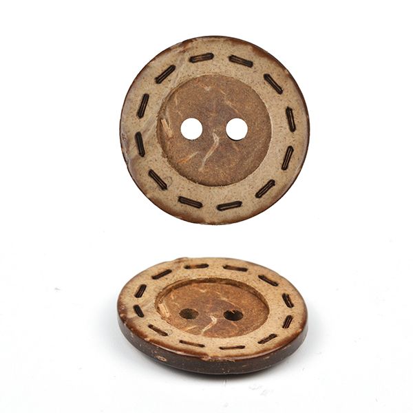 Пуговицы кокос цв.натуральный 32L-20мм, 2 прокола, 20 шт