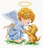 Набор для вышивания нитками Чудесная игла, Мой добрый ангел, 13х14 см