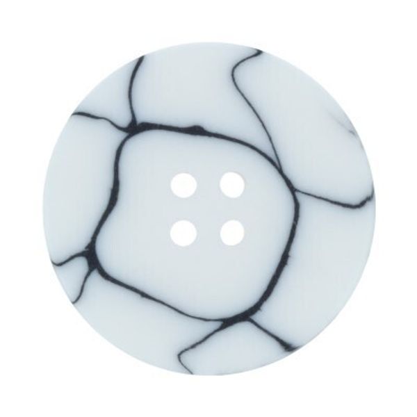 Пуговицы 4 прокола пальтовые 25 мм, 24 шт, А001 белый, Gamma OXG 0012