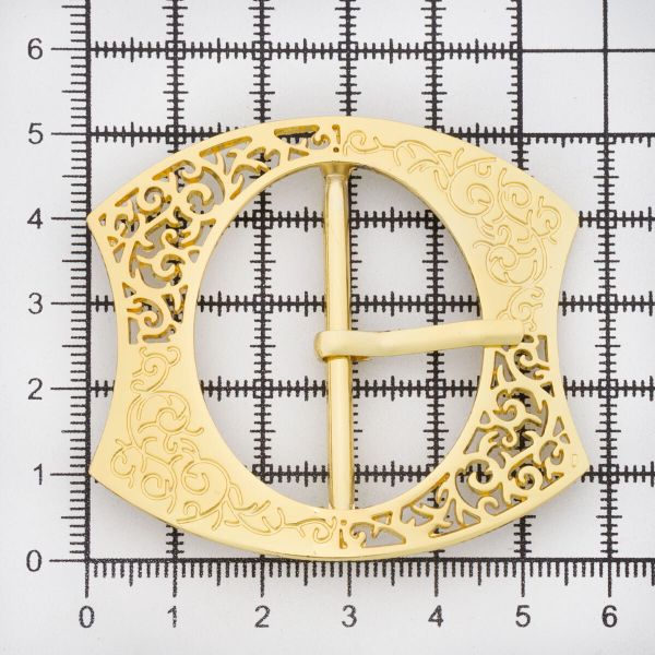 Пряжка ременная металл 40 мм, золото, 4 шт