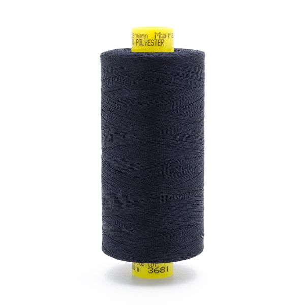 Нитка универсальная Gutermann Mara 120/2, 1000 м, 700207, 3681 черно-синий, 1 катушка