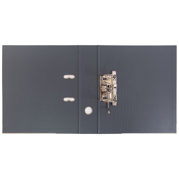 Регистратор PVC, 2-х стороннее покрытие, мет.уг. 75 мм, 10 шт, Premier A4 арочный механ, серый ЕС100262015, Expert Complete